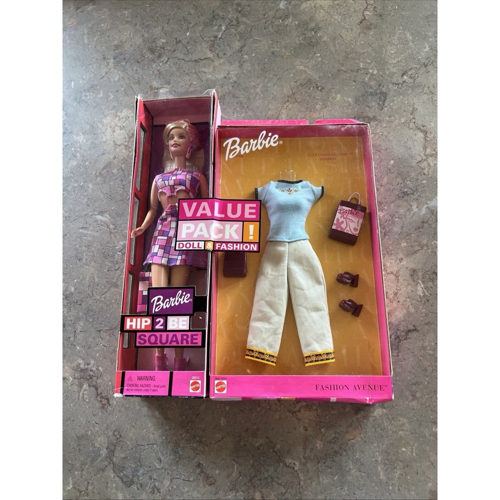 2000 Barbie Hip 2 Be Square Value Pack Doll & Fashion Avenue Outfit Set